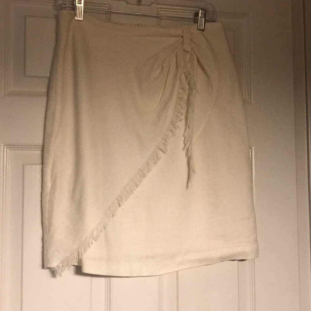 Express Linen Ivory Skirt